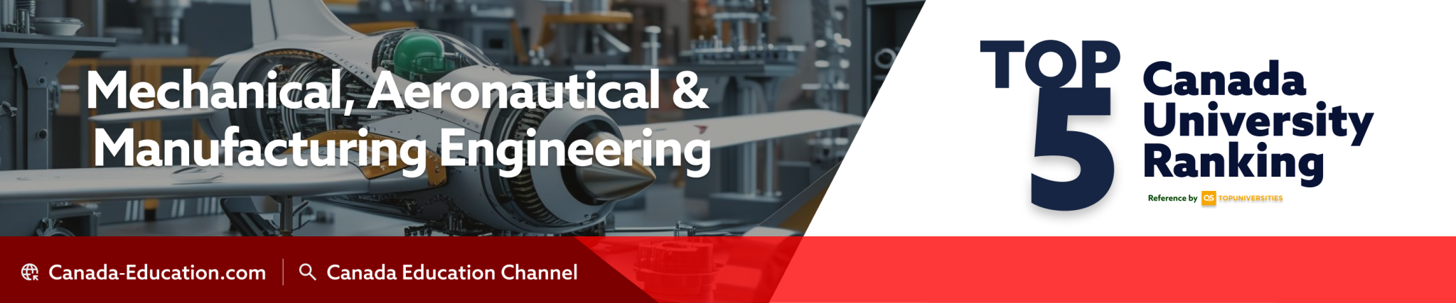 【Study in Canada】 QS World University Rankings 2025 - Mechanical, Aeronautical & Manufacturing Engineering